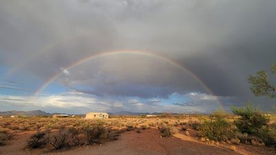 Double Rainbow Over the Neighbors House