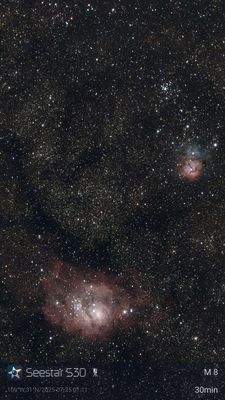 Lagoon and Trifid Nebulae (M8-M20-M21)