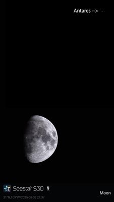 Moon Passes by Antares (over 1 degree away)