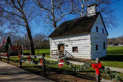 Historic Log Cabin Ready for the Holidays