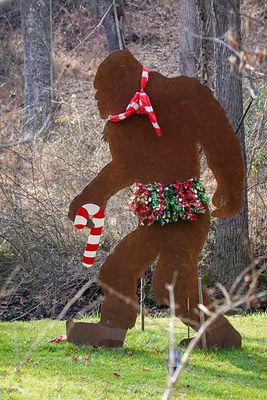 Sasquatch is in the Christmas Spirit