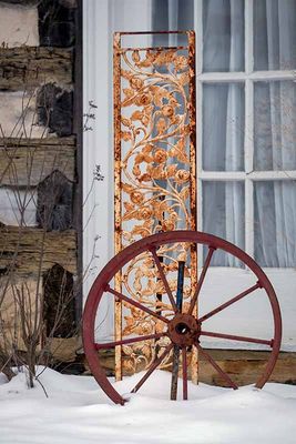 Wheel and Wrought Iron