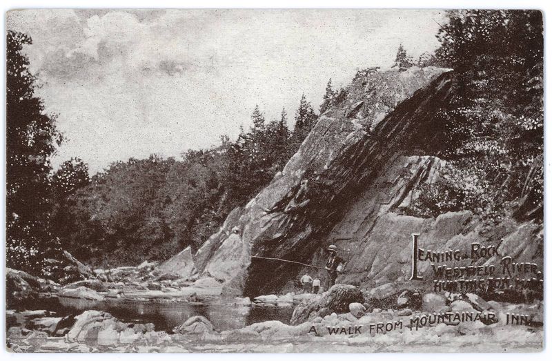 Leaning Rock Westfield River, Huntingon, Mass.
