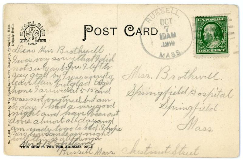 R.R. Station. Russell, Mass. reverse