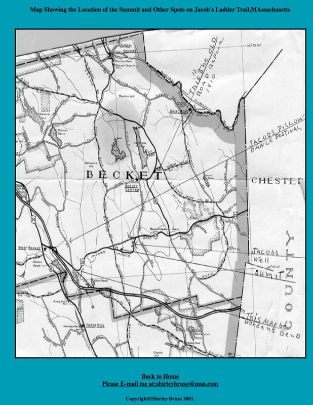 Map Showing Location of the Summit and Other Spots on Jacob's Ladder