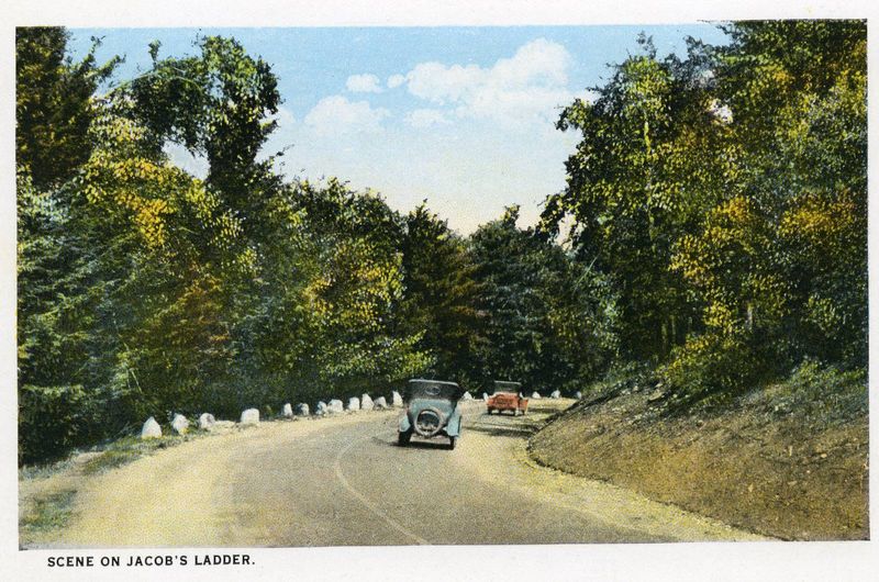 Scene on Jacobs Ladder. (Souvenir Folder of Jacobs Ladder Trail Mass.)