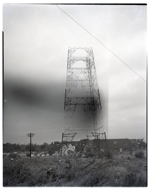 Hurricane Carol Sep 1954 - WBZ on Soldiers Field Rd