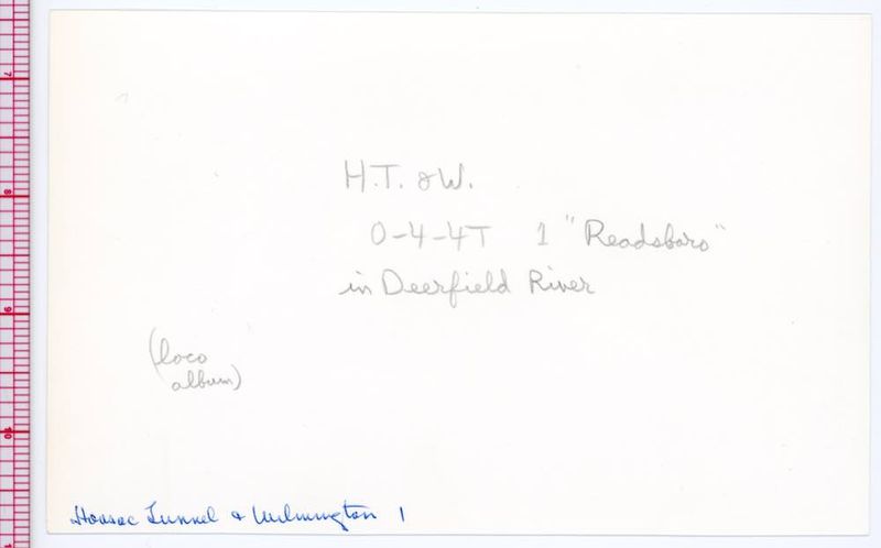 H. T. & W. 0-4-4 T 1 Readsboro in Deerfield River reverse