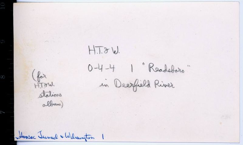 HT&W 0-4-4 1 Readsboro in Deerfield River reverse