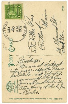 New Bridge, Russell, Mass. reverse