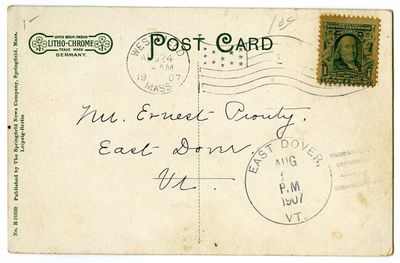 Trolley Road between Westfield and Holyoke, Mass. reverse