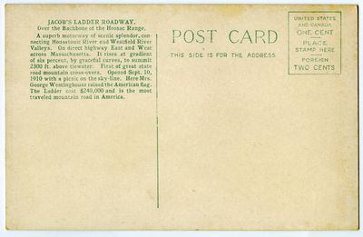 West Approach, Jacobs Ladder Roadway East Lee Mass. reverse