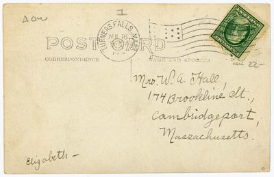 The old red rooster's eloped (Turners Falls postmark) reverse