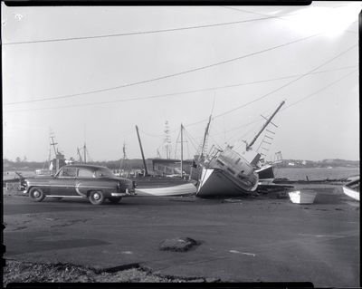 Hurricane Carol Sep 1954 (Myett) - Lees Wharf
