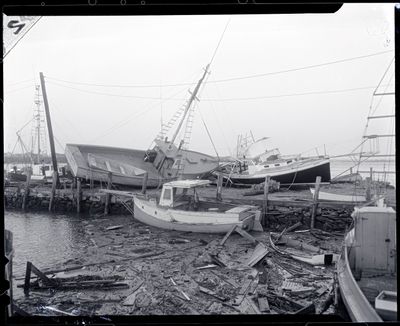 Hurricane Carol Sep 1954 (Myett) - Lees Wharf
