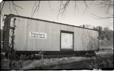HT&W #51 Box Car Travelers Express Co. Readsboro, Vt. 10-54