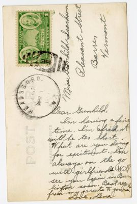 Birds Eye View, Readsboro, VT. 245. reverse