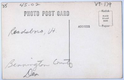 Readsboro, Vt. 557 repro reverse