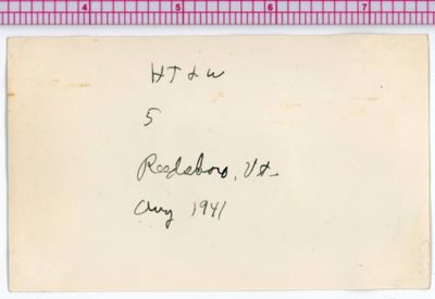 HT&W 5 Reedsboro, Vt. Aug 1941 reverse