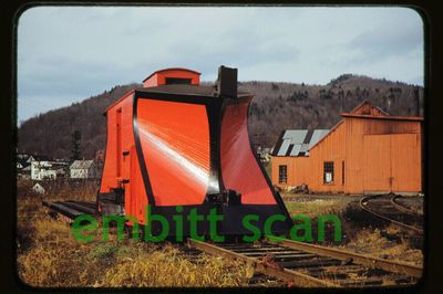 Original Slide, HT&W Hoosac Tunnel & Wilmington Snow Plow at Readsboro VT, 1950