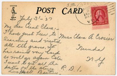 Scene in Readsboro, Vt. 1887 reverse