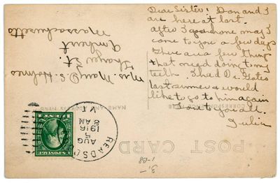 View of Readsboro, VT. reverse