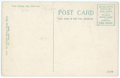 Hoosac River, No. Adams, Mass. (actually Deerfield in Charlemont) reverse