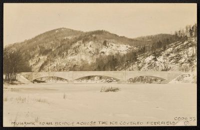 Mohawk Trail Bridge Across the Ice Covered Deerfield Copr 53 (posted to Facebook by Nancy Sheehan)