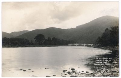 Three Arch Bridge over Deerfield River on Mohawk Trail Charlemont, Mass. 114