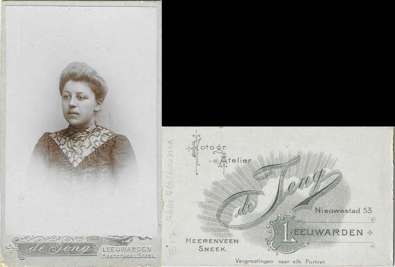 Jong, Aaltje de, Leeuwarden, 1902 – 1906