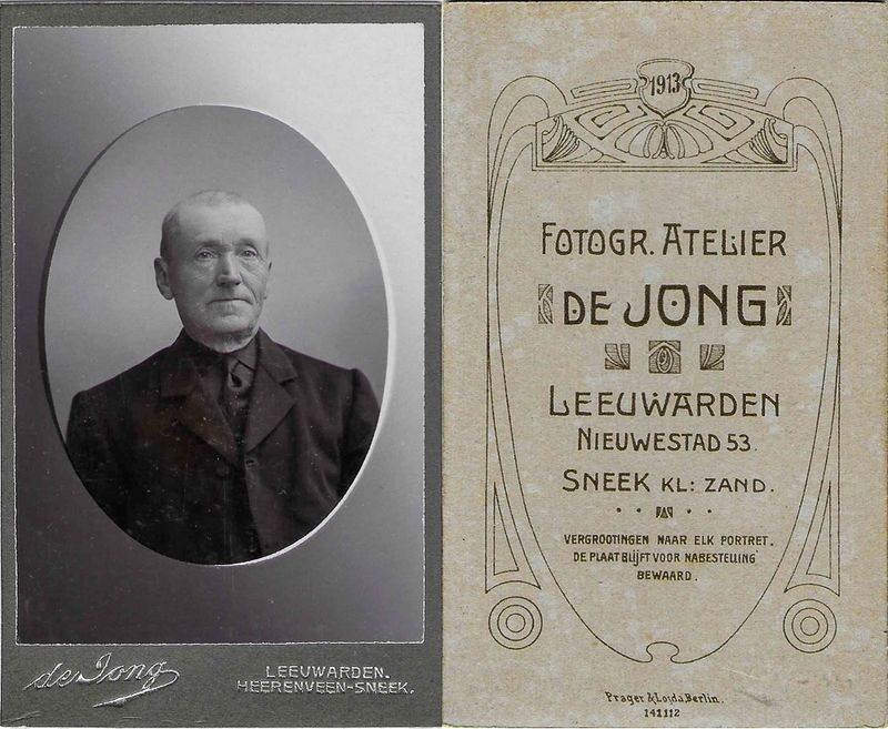 Jong, Aaltje de, Leeuwarden, 1913