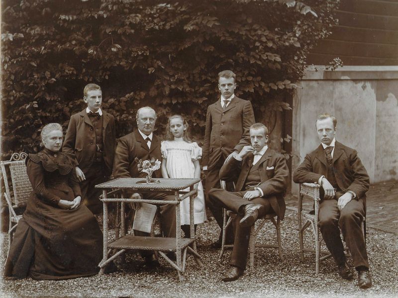 Family in the garden