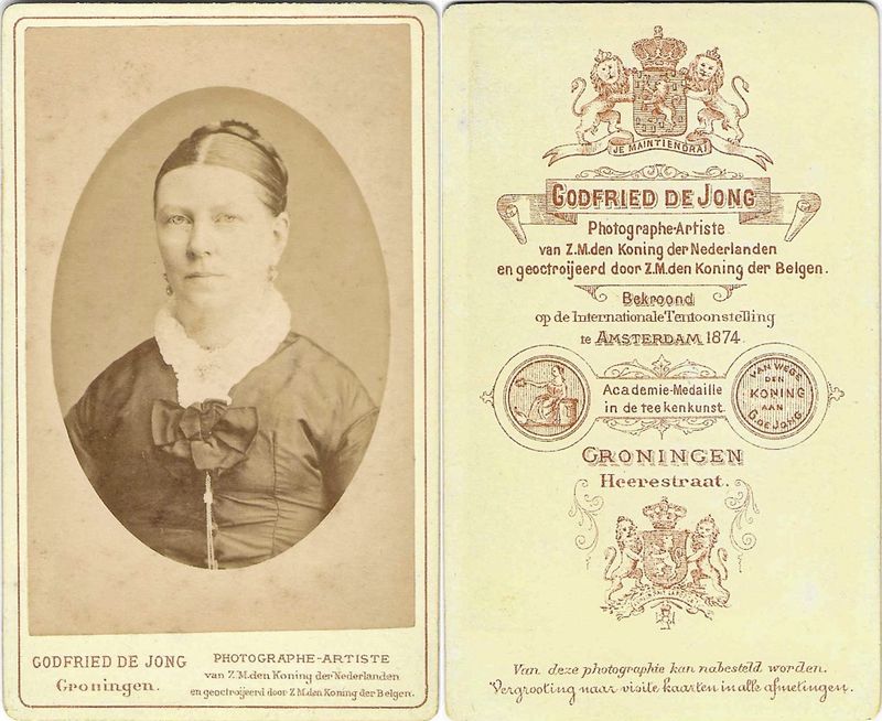 Jong, Godfried de, Groningen, 1874 1883