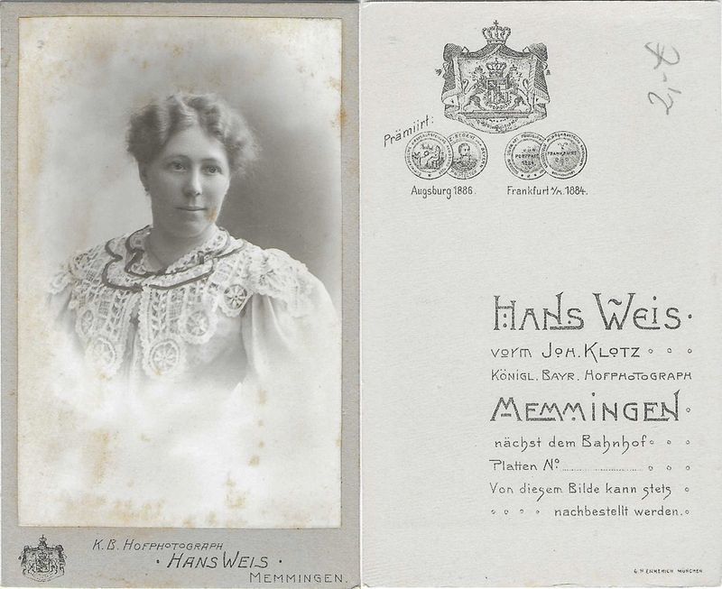Weis, Hans, Memmingen, 1886 1908