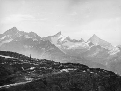Zomer 1925 Weisshorn en Gabelhorn