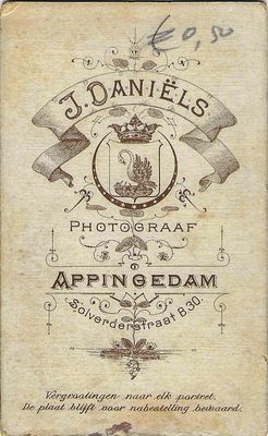 J. Danils, Appingedam, 1899-1907, back