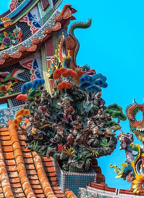 San Jao Xian Lo Dai Tien Gong Dragon Roof Images (DTHSP0309)