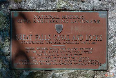Great Falls Canal Historical Plaque (DS0129)