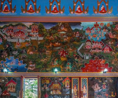 Wat Khao Rang Phra Ubosot Interior Paintings (DTHP0560)
