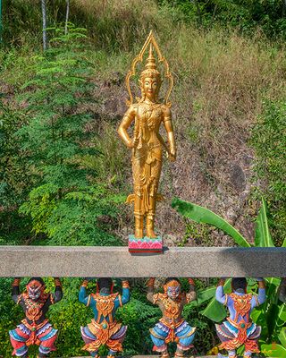 Wat Khao Rang Phra Ubosot Rama Warrior and Demon Guardians (DTHP0569)