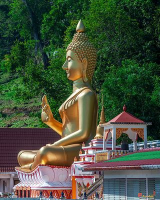 Wat Khao Rang Golden Sitting Buddha Image (DTHP0571)
