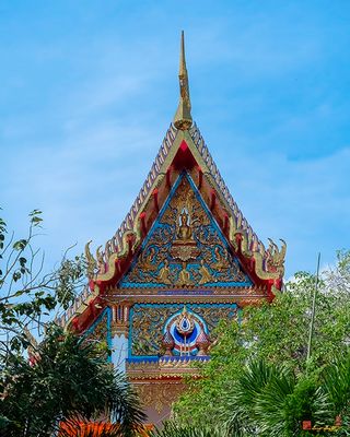 Wat Chalong Phra Ubosot Gable (DTHP0397)