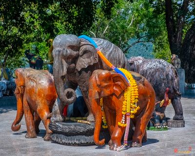Vishnu Shrine Elephants at Phra Prom Area on Promthep Cape (DTHP0250)
