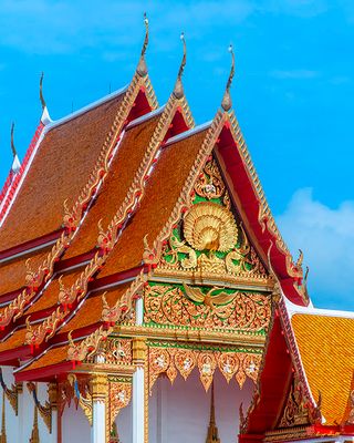 Wat Luang Pu Supa Phra Ubosot Gable (DTHP0328)