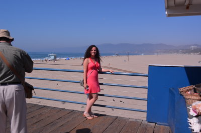 Bailey at Santa Monica Pier