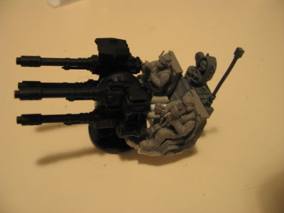 Crew in place; much plasticard, glue and knife work needed to hold this...