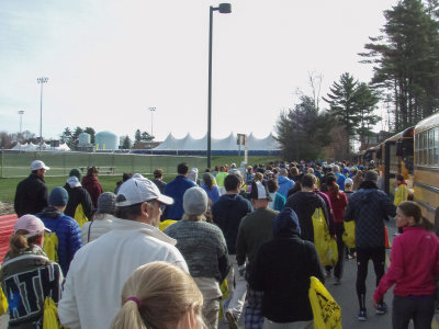 Walking to the Athlete's Village