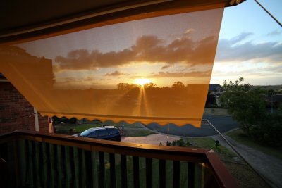 Sunset and new shade blinds - UWA