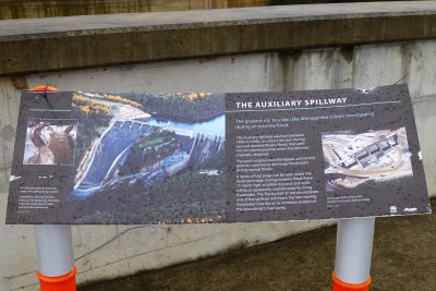 Auxillary Spillway sign