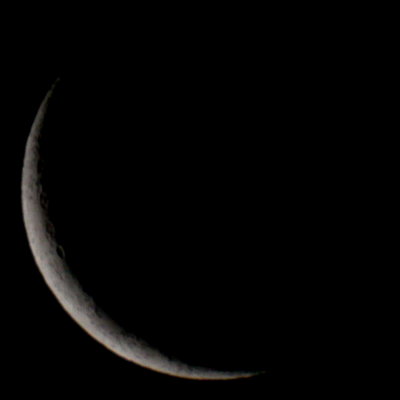 Crescent Moon after sunset